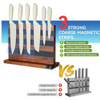 Magnetic Knife Holder with Enhanced Magnets, Multifunctional Countertop Magnetic Knife Block Stand, Universal Knife Storage & Kitchen Tool Organizer for Counter Top