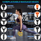 TOLOCO Massage Gun, Deep Tissue Back Massage for Athletes for Pain Relief, Percussion Massager with 10 Massages Heads & Silent Brushless Motor, Valentines Day Gifts for Him Her, Black