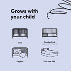 Solstice 5-In-1 Convertible Baby Crib, White