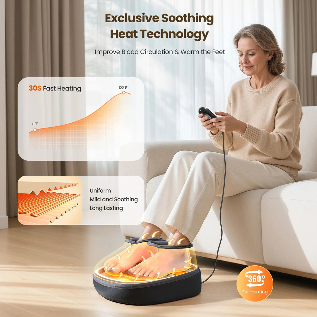 RENPHO Foot Massager with Heat,Shiatsu Foot Massager Machine for Plantar Fasciitis, FSA HSA Eligible, Mothers Day Gifts for Women Mom