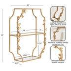 Rosella Floral Tiered Shelf Metal