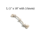 100% Organic Cotton Rope Dog Toy - 5 Sizes | Boba & Vespa