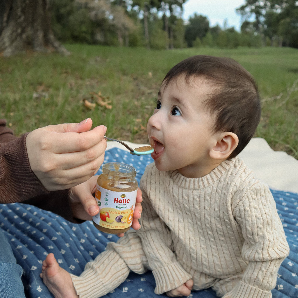 Holle Organic Baby Food Jar - Apple & Plum - 12 Jars