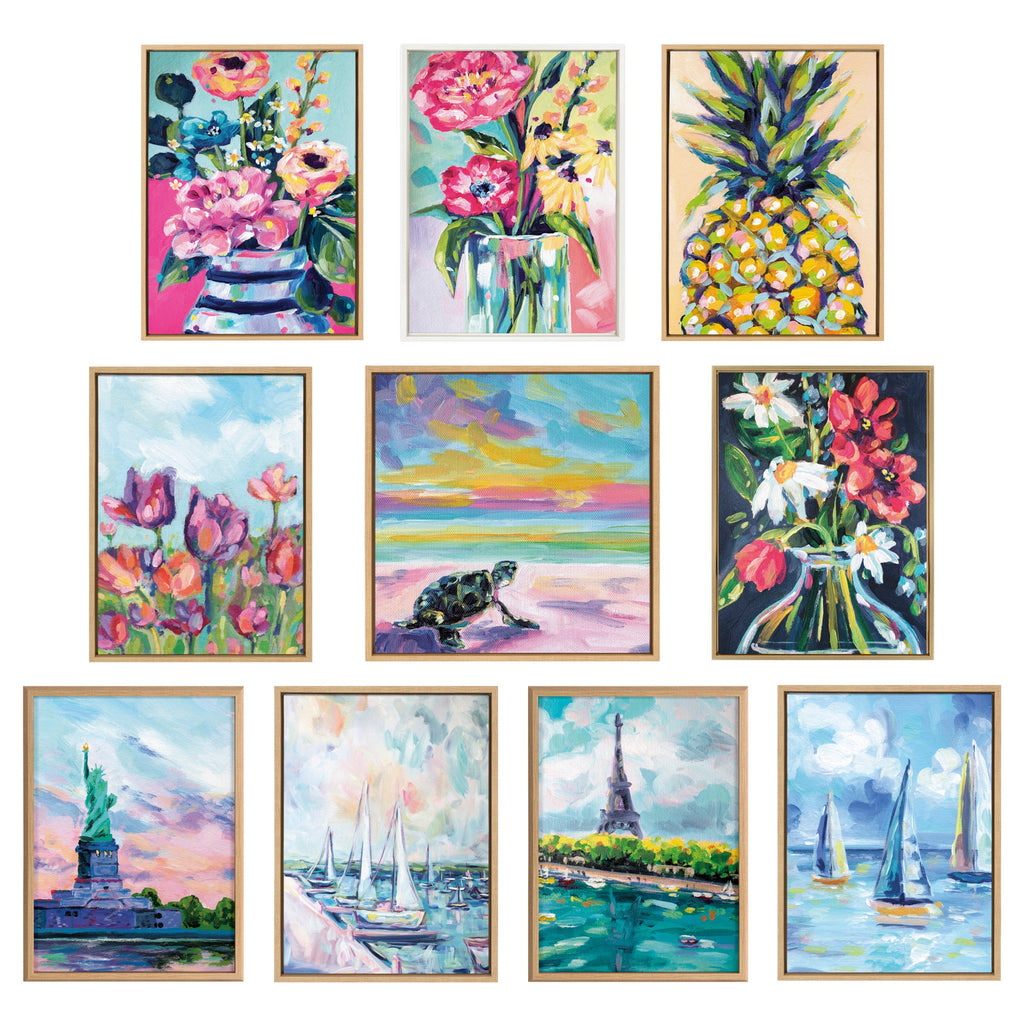 Sylvie Wild Growth Framed Canvas Art Set by Rachel Christopoulos