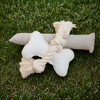 Natural Dog Toy Bundle for Cuddles, Fetch and Tugging - Small to Large Dogs Options | Boba & Vespa