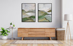Sylvie Whispers of the Hills 1 and 2 Framed Canvas Art Set by Nikita Jariwala