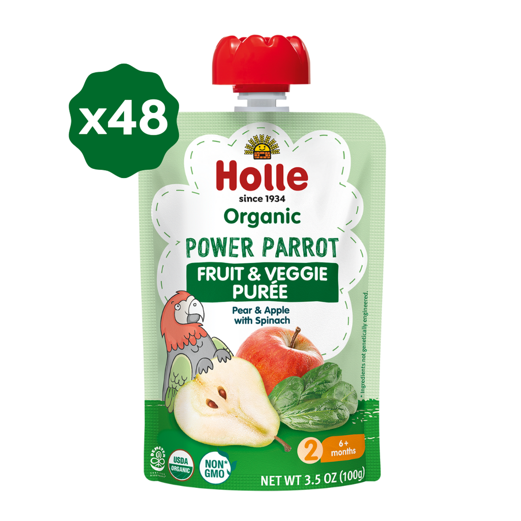 Holle Organic Power Parrot - Fruit & Veggie Purée Pouches