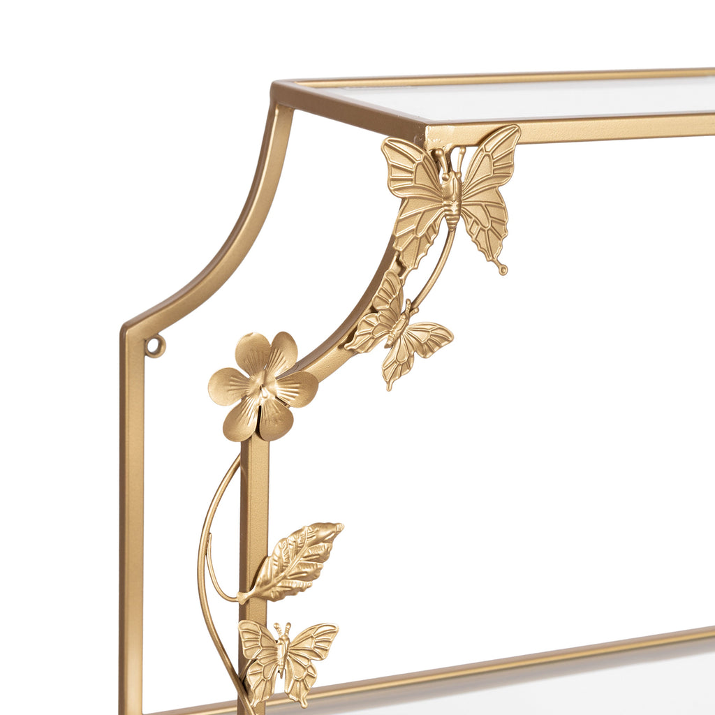 Rosella Floral Tiered Shelf Metal