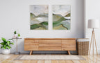 Sylvie Whispers of the Hills 1 and 2 Framed Canvas Art Set by Nikita Jariwala
