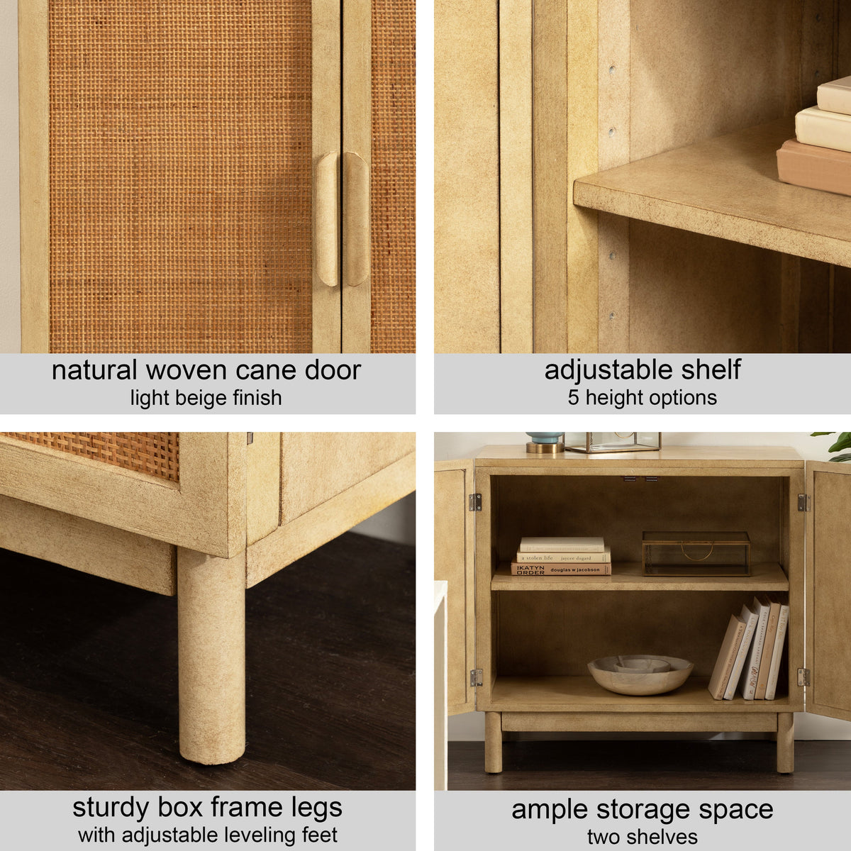 Ori Rattan Accent Floor Cabinet